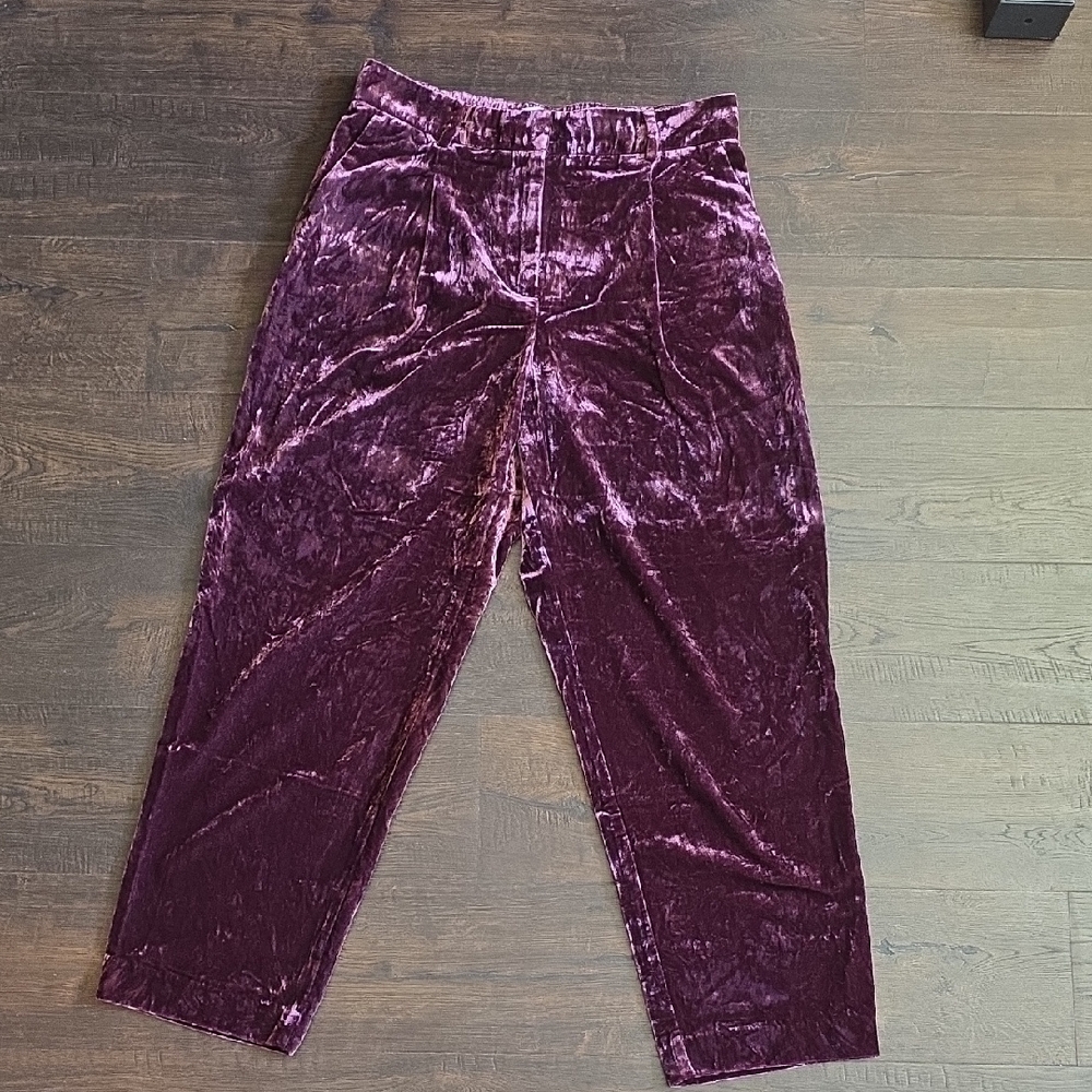 LOFT Velvet Tapered Pants